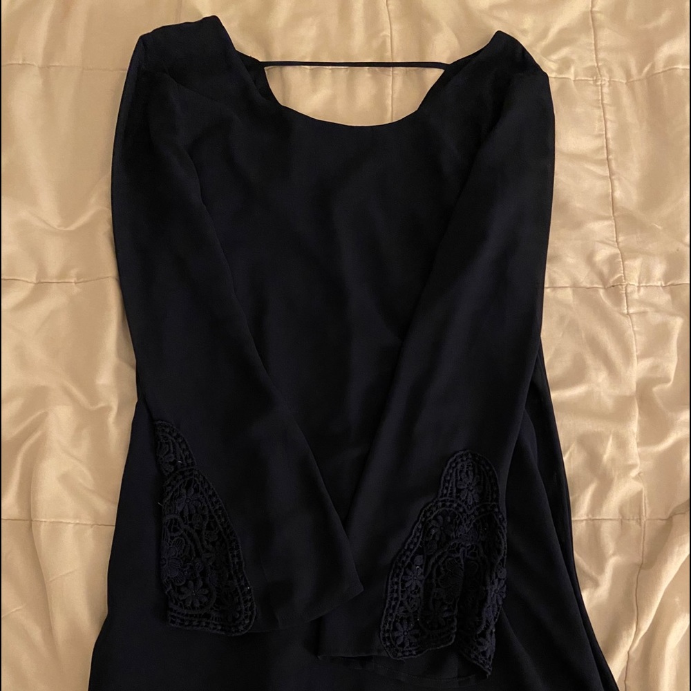 Deep blue banquet dress (long sleeve)